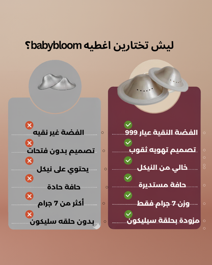 أكواب BabyBloom الفضية بحافة سيليكون ناعمة – Silver 999