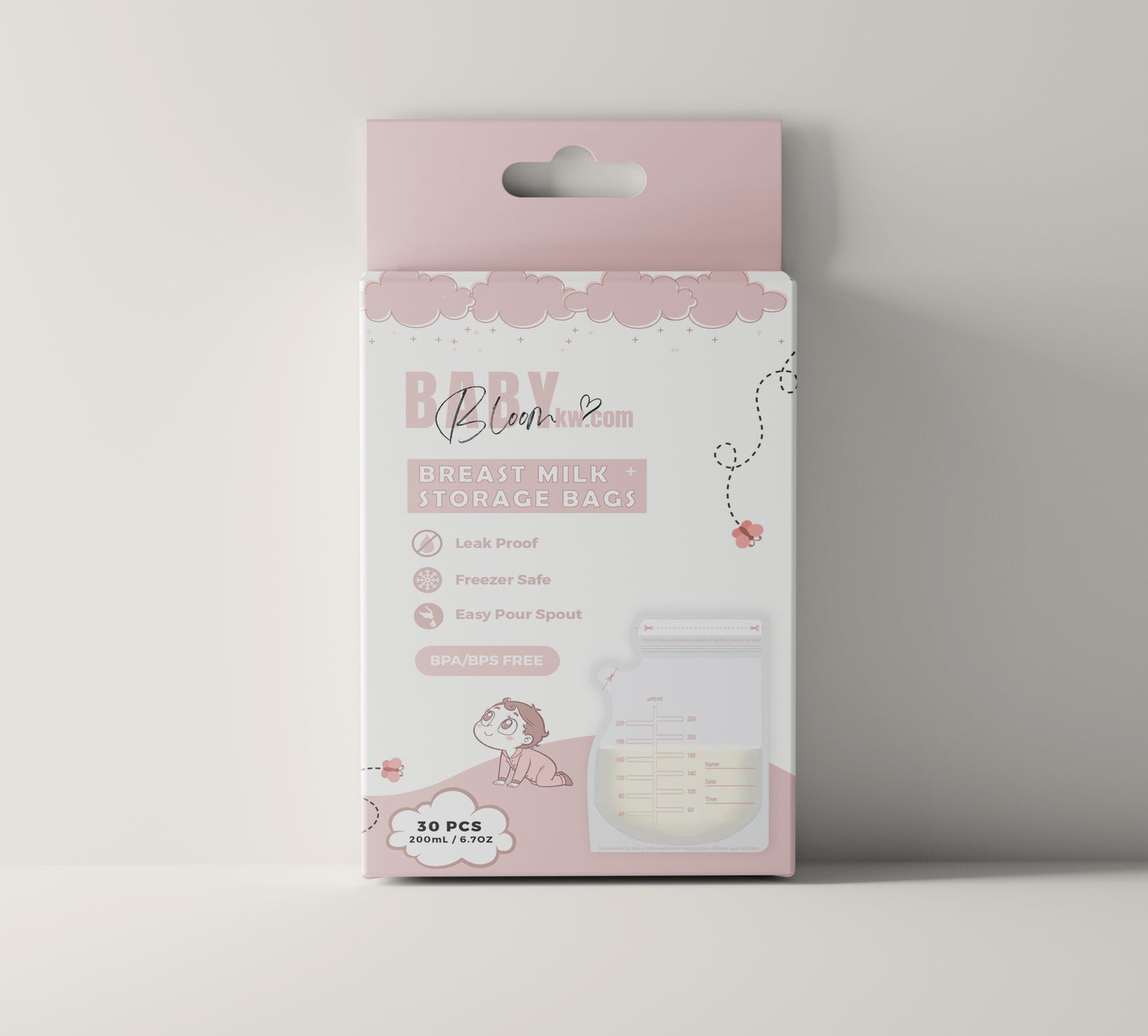 Baby Bloom Milk Storage Bags (30pcs – 250ml)